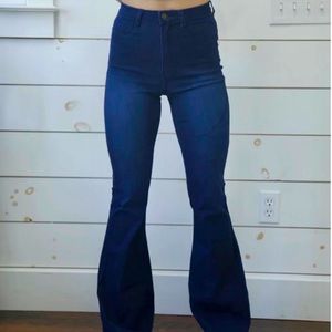 High waisted bell bottoms